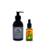 Shampoing à barbe + Huile à barbe Blue Amazon + brosse à barbe