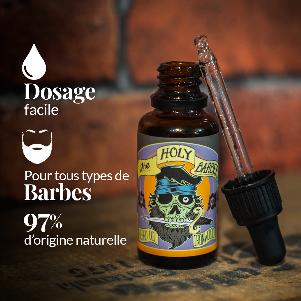 Huile pour barbe Ironwood The Holy Barber