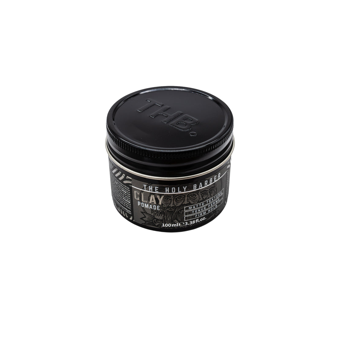 Pot de cire cheveux Matt Clay The Holy Barber vu de dessus