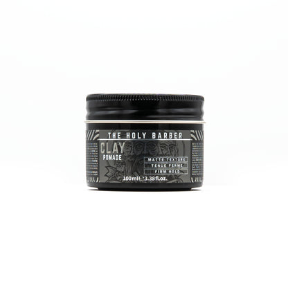 Pot de cire cheveux Matt Clay The Holy Barber vu de face
