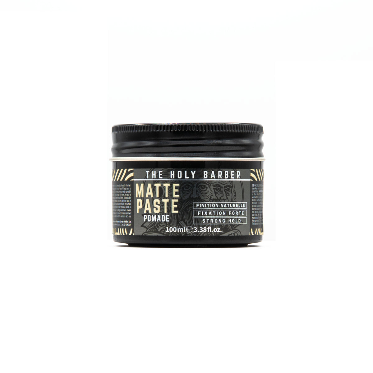 Pot de cire cheveux Matte Paste The Holy Barber vu de face