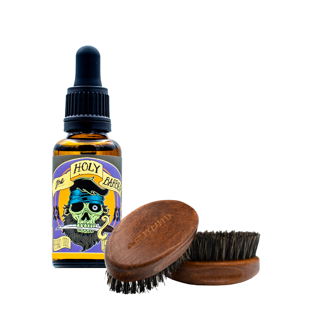 Huile à barbe Ironwood + Brosse à barbe