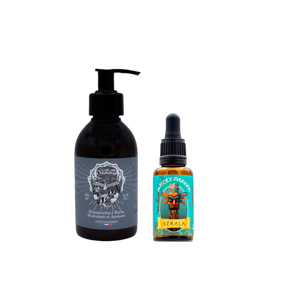 Duo Kérala avec shampoing et huile pour barbe The Holy Barber