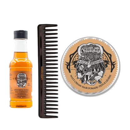 Grooming Tonic + Matt Cream + Peigne