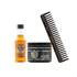 Kit coiffure avec cire Matte Paste 100 ml, Grooming Tonic 100 ml et peigne à dents larges The Holy Barber