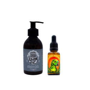 Shampoing à barbe + Huile à barbe Blue Amazon