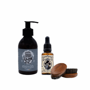 Shampoing à barbe + Huile à barbe L'Empereur + brosse à barbe