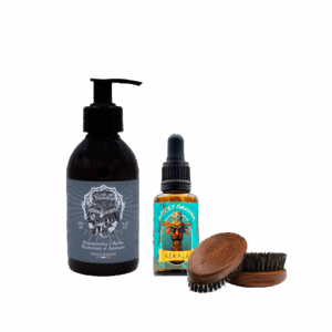 Shampoing à barbe + Huile à barbe Kérala + brosse à barbe